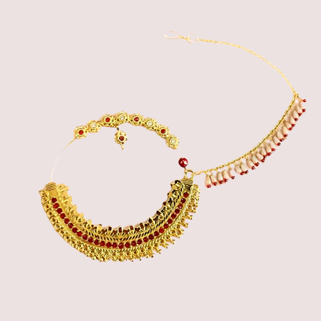 Handmade Brass Alloy Traditional Neth Nose Ring